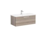 VitrA Root Flat Lavabo Dolabı, 100 cm, Bir Çekmeceli, Köşeli Lavabo, Cordoba - Görsel 6