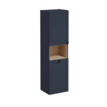 VitrA Root Classic Boy Dolabı, 40 cm, İki Kapaklı, Kısa, Çamaşır Sepetli, Mat Lacivert, Sol