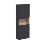 VitrA Root Classic Boy Dolabı, 55 cm, İki Kapaklı, Dar, Kısa, Mat Grafit