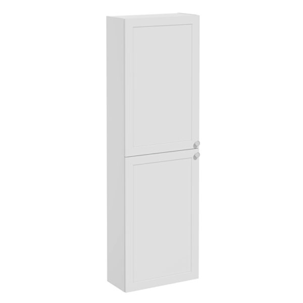 VitrA Root Classic Boy Dolabı, 55 cm, İki Kapaklı, Dar, Mat Açık Gri