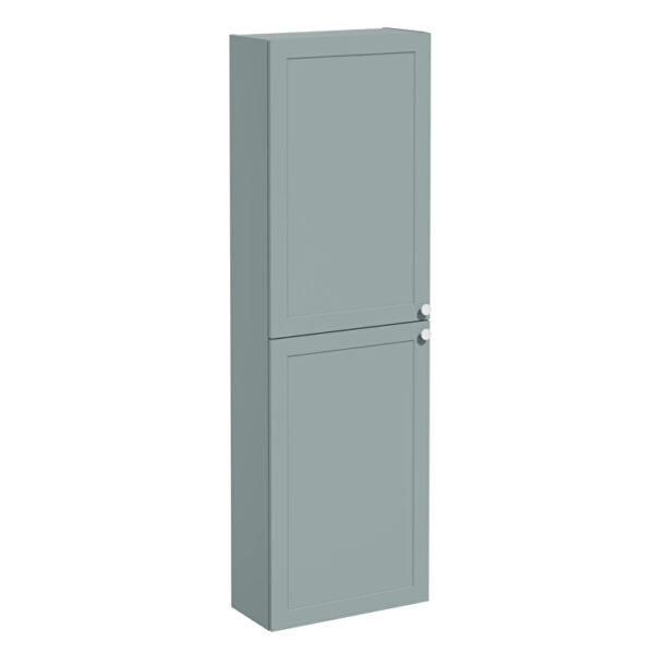 VitrA Root Classic Boy Dolabı, 55 cm, İki Kapaklı, Dar, Mat Fiyord Yeşili
