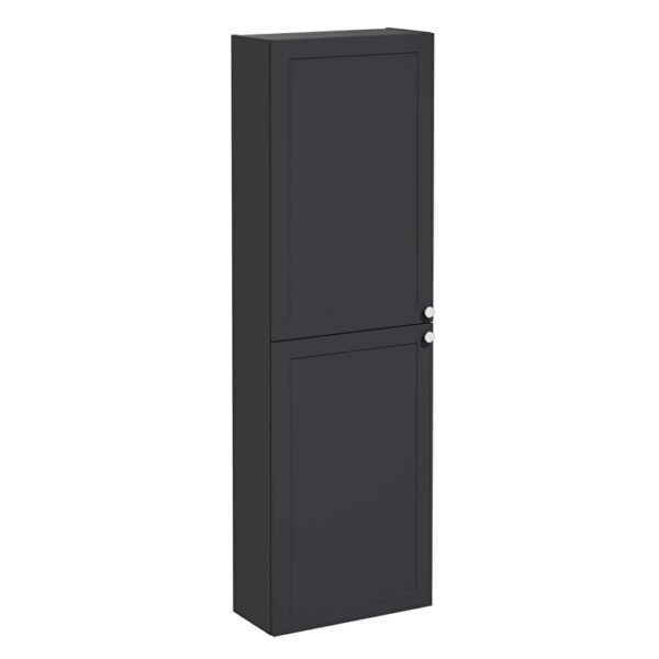 VitrA Root Classic Boy Dolabı, 55 cm, İki Kapaklı, Dar, Mat Grafit
