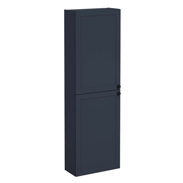 VitrA Root Classic Boy Dolabı, 55 cm, İki Kapaklı, Dar, Mat Lacivert