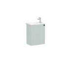 VitrA Root Classic Lavabo Dolabı, 45 cm, Bir Kapaklı, Dar, Köşeli Lavabo, Mat Retro Yeşil, Sol