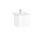 VitrA Root Classic Lavabo Dolabı, 60 cm, İki Kapaklı, Klasik Lavabo, Mat Beyaz - Görsel 3
