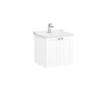 VitrA Root Classic Lavabo Dolabı, 60 cm, İki Kapaklı, Klasik Lavabo, Mat Beyaz - Görsel 4