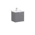 VitrA Root Classic Lavabo Dolabı, 60 cm, İki Kapaklı, Klasik Lavabo, Mat Gri - Görsel 3