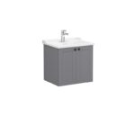 VitrA Root Classic Lavabo Dolabı, 60 cm, İki Kapaklı, Klasik Lavabo, Mat Gri - Görsel 2