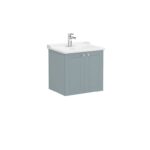 VitrA Root Classic Lavabo Dolabı, 60 cm, İki Kapaklı, Klasik Lavabo, Mat Fiyord Yeşili - Görsel 4