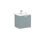 VitrA Root Classic Lavabo Dolabı, 60 cm, İki Kapaklı, Klasik Lavabo, Mat Fiyord Yeşili - Görsel 5