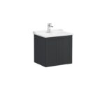 VitrA Root Classic Lavabo Dolabı, 60 cm, İki Kapaklı, Klasik Lavabo, Mat Grafit - Görsel 3