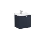 VitrA Root Classic Lavabo Dolabı, 60 cm, İki Kapaklı, Klasik Lavabo, Mat Lacivert
