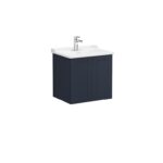 VitrA Root Classic Lavabo Dolabı, 60 cm, İki Kapaklı, Klasik Lavabo, Mat Lacivert - Görsel 2