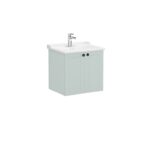 VitrA Root Classic Lavabo Dolabı, 60 cm, İki Kapaklı, Klasik Lavabo, Mat Retro Yeşil