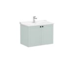 VitrA Root Classic Lavabo Dolabı, 80 cm, İki Kapaklı, Klasik Lavabo, Mat Retro Yeşil
