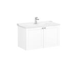 VitrA Root Classic Lavabo Dolabı, 100 cm, İki Kapaklı, Klasik Lavabo, Mat Beyaz - Görsel 3