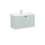 VitrA Root Classic Lavabo Dolabı, 100 cm, İki Kapaklı, Klasik Lavabo, Mat Retro Yeşil
