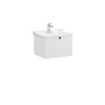 VitrA Root Classic Lavabo Dolabı, 60 cm, Bir Çekmeceli, Klasik Lavabo, Mat Açık Gri