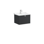 VitrA Root Classic Lavabo Dolabı, 60 cm, Bir Çekmeceli, Klasik Lavabo, Mat Grafit