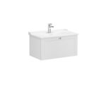 VitrA Root Classic Lavabo Dolabı, 80 cm, Bir Çekmeceli, Klasik Lavabo, Mat Açık Gri - Görsel 2