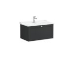 VitrA Root Classic Lavabo Dolabı, 80 cm, Bir Çekmeceli, Klasik Lavabo, Mat Grafit