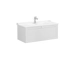 VitrA Root Classic Lavabo Dolabı, 100 cm, Bir Çekmeceli, Klasik Lavabo, Mat Açık Gri - Görsel 2