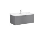VitrA Root Classic Lavabo Dolabı, 100 cm, Bir Çekmeceli, Klasik Lavabo, Mat Gri - Görsel 2