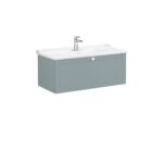 VitrA Root Classic Lavabo Dolabı, 100 cm, Bir Çekmeceli, Klasik Lavabo, Mat Fiyord Yeşili