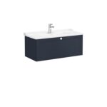 VitrA Root Classic Lavabo Dolabı, 100 cm, Bir Çekmeceli, Klasik Lavabo, Mat Lacivert - Görsel 2