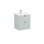 VitrA Root Classic Lavabo Dolabı, 60 cm, İki Çekmeceli, Klasik Lavabo, Mat Retro Yeşil