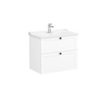 VitrA Root Classic Lavabo Dolabı, 80 cm, İki Çekmeceli, Klasik Lavabo, Mat Beyaz - Görsel 2