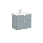 VitrA Root Classic Lavabo Dolabı, 80 cm, İki Çekmeceli, Klasik Lavabo, Mat Fiyord Yeşili - Görsel 6