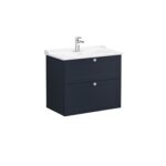 VitrA Root Classic Lavabo Dolabı, 80 cm, İki Çekmeceli, Klasik Lavabo, Mat Lacivert