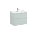 VitrA Root Classic Lavabo Dolabı, 80 cm, İki Çekmeceli, Klasik Lavabo, Mat Retro Yeşil