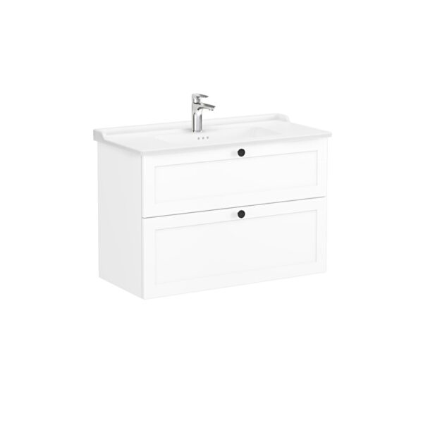 VitrA Root Classic Lavabo Dolabı, 100 cm, İki Çekmeceli, Klasik Lavabo, Mat Beyaz