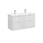 VitrA Root Classic Lavabo Dolabı, 120 cm, Dört Çekmeceli, Yuvarlak Lavabo, Mat Açık Gri - Görsel 2