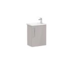 VitrA Root Flat Lavabo Dolabı, 45 cm, Bir Kapaklı, Dar, Köşeli Lavabo, Parlak Sahra Beji, Sağ - Görsel 3