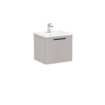VitrA Root Flat Lavabo Dolabı, 60 cm, Bir Çekmeceli, Köşeli Lavabo, Parlak Sahra Beji