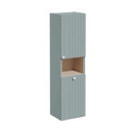 VitrA Root Groove Boy Dolabı, 40 cm, İki Kapaklı, Kısa, Çamaşır Sepetli, Mat Fiyord Yeşili, Sağ