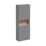 Vitra Root Groove Boy Dolabı, 55 cm, İki Kapaklı, Dar, Kısa, Mat Gri
