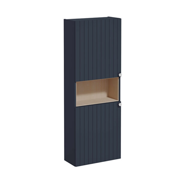 Vitra Root Groove Boy Dolabı, 55 cm, İki Kapaklı, Dar, Kısa, Mat Lacivert