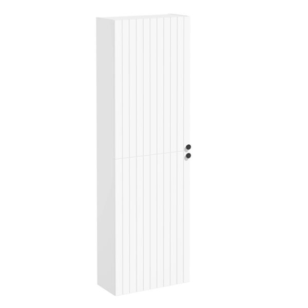 Vitra Root Groove Boy Dolabı, 55 cm, İki Kapaklı, Dar, Kısa, Mat Beyaz