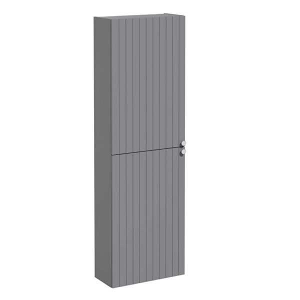 Vitra Root Groove Boy Dolabı, 55 cm, İki Kapaklı, Dar, Kısa, Mat Gri
