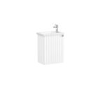 VitrA Root Groove Lavabo Dolabı, 45 cm, Bir Kapaklı, Dar, Köşeli Lavabo, Mat Beyaz, Sol - Görsel 2