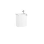 VitrA Root Groove Lavabo Dolabı, 45 cm, Bir Kapaklı, Dar, Köşeli Lavabo, Mat Beyaz, Sol - Görsel 3