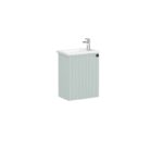 VitrA Root Groove Lavabo Dolabı, 45 cm, Bir Kapaklı, Dar, Köşeli Lavabo, Mat Retro Yeşil, Sol