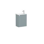 VitrA Root Groove Lavabo Dolabı, 45 cm, Bir Kapaklı, Dar, Köşeli Lavabo, Mat Fiyord Yeşili, Sağ - Görsel 2