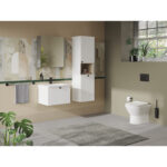 VitrA Root Groove Lavabo Dolabı, 60 cm, Bir Çekmeceli, Yuvarlak Lavabo, Mat Beyaz - Görsel 7