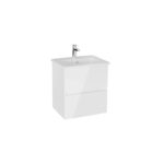 VitrA Mia Plus Square Lavabo Dolabı, 60 cm, İki Çekmeceli, Parlak Beyaz