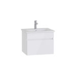 VitrA Mia Plus Square Lavabo Dolabı, 60 cm, Bir Çekmeceli, Parlak Beyaz - Görsel 2